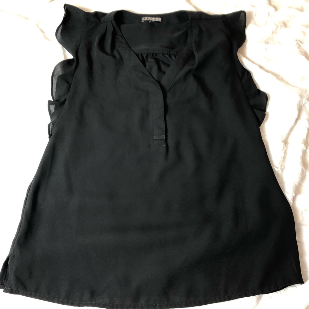 Express Black Sheer Blouse